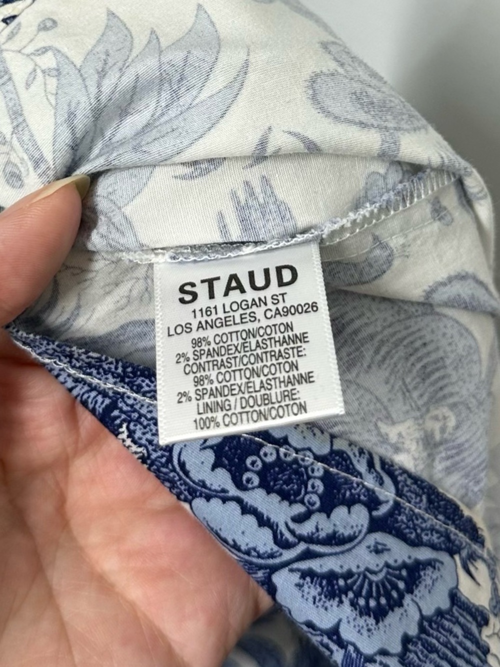 Staud Myla Halter Cutout Printed Cotton-Blend Poplin Maxi Dress in Blue Toile - Picture 13 of 13